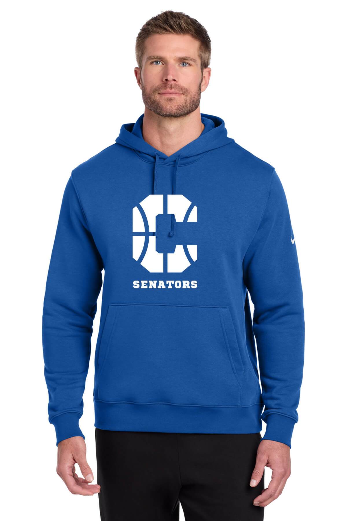 Senator Basketball Nike Club Fleece Sleeve Swoosh Pullover Hoodie - Image 3